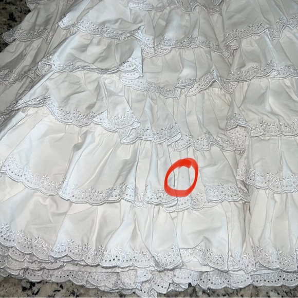 Vintage Betsey Johnson Runway Tiered Eyelet Cotton Lace Dress - Picture 12 of 17